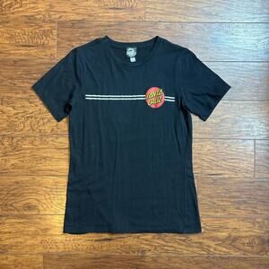 Santa Cruz Y2K Retro Classic Dot Logo Black T-Shirt Size M